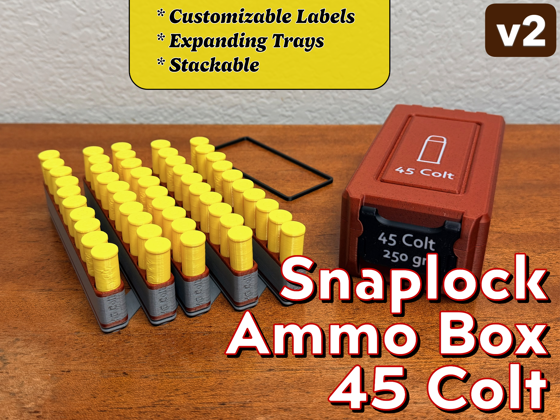 Snaplock 45 Colt Ammo Box + Expanding Tray