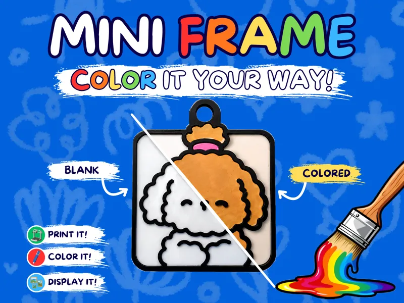 Mini Frames - Relaxed Poodle
