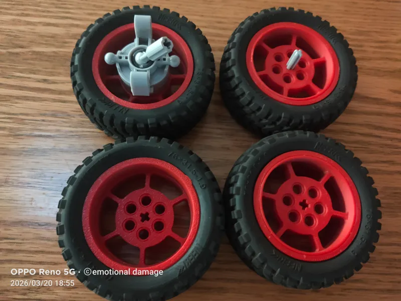 75 mm rc wheel adpaters for L E G O
