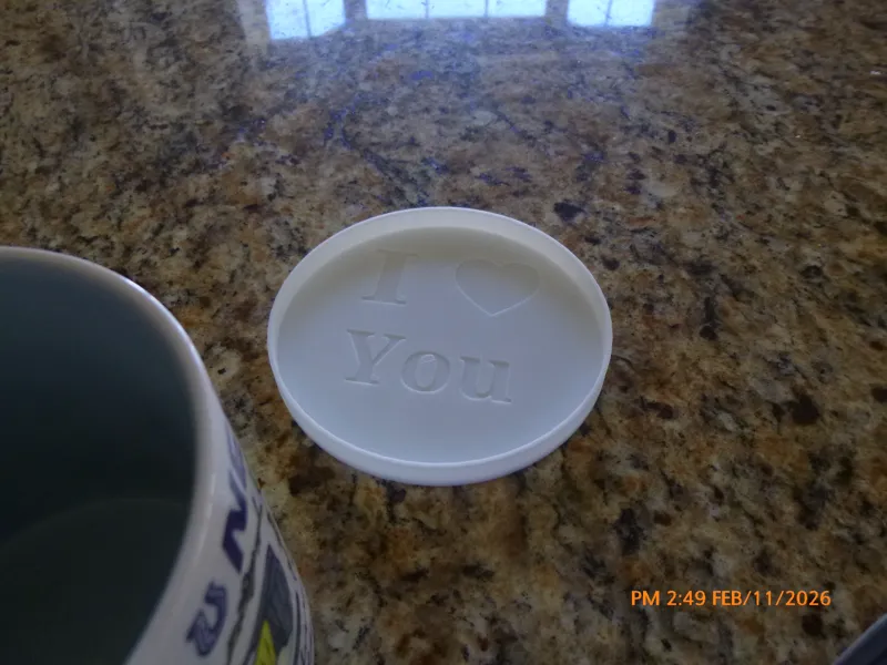 I Love You coaster