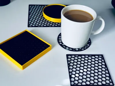 88mm Infill Coasters with Holder