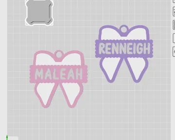 Llavero: Custom Personalised Bow Name Tag Keyring — vista de referencia 5
