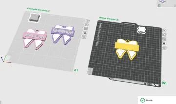 Llavero: Custom Personalised Bow Name Tag Keyring — vista de referencia 4