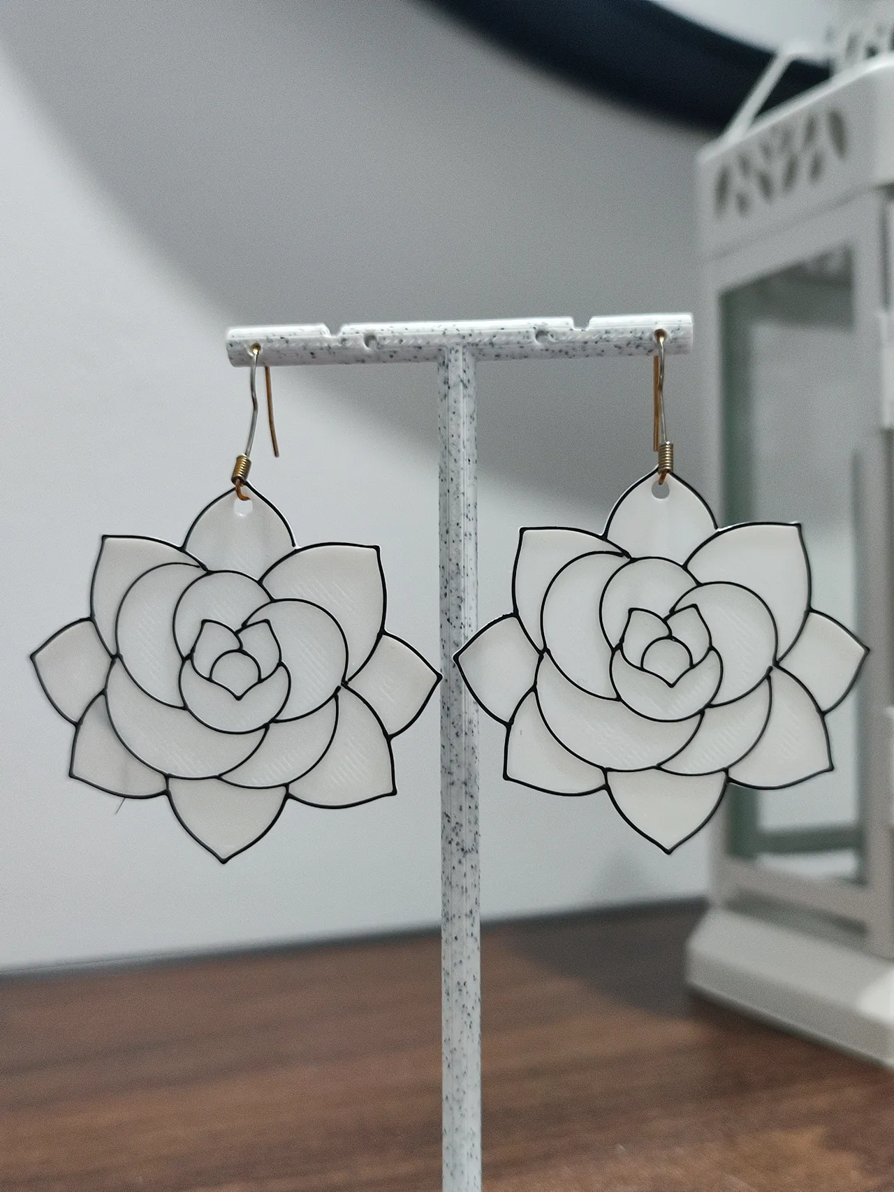 Aretes Flor de Tinta view 3