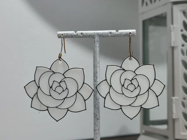 Aretes Flor de Tinta