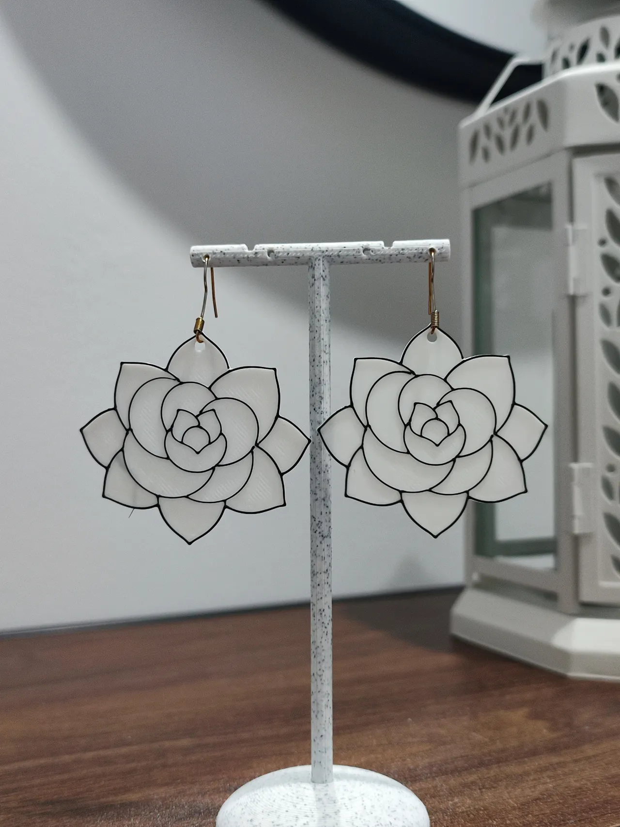 Aretes Flor de Tinta view 2