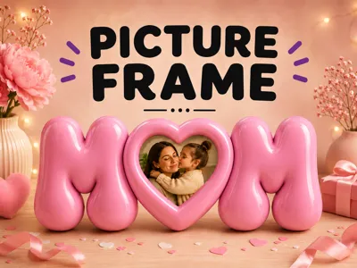 Mothers Day Bubble Gum Picture Frame double sided