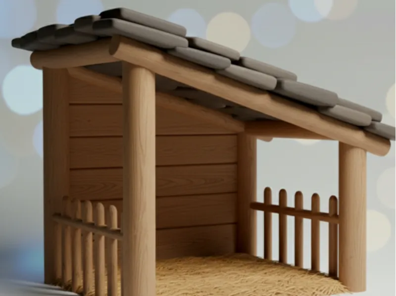 Capanna Presepe-Presepe Minimalista