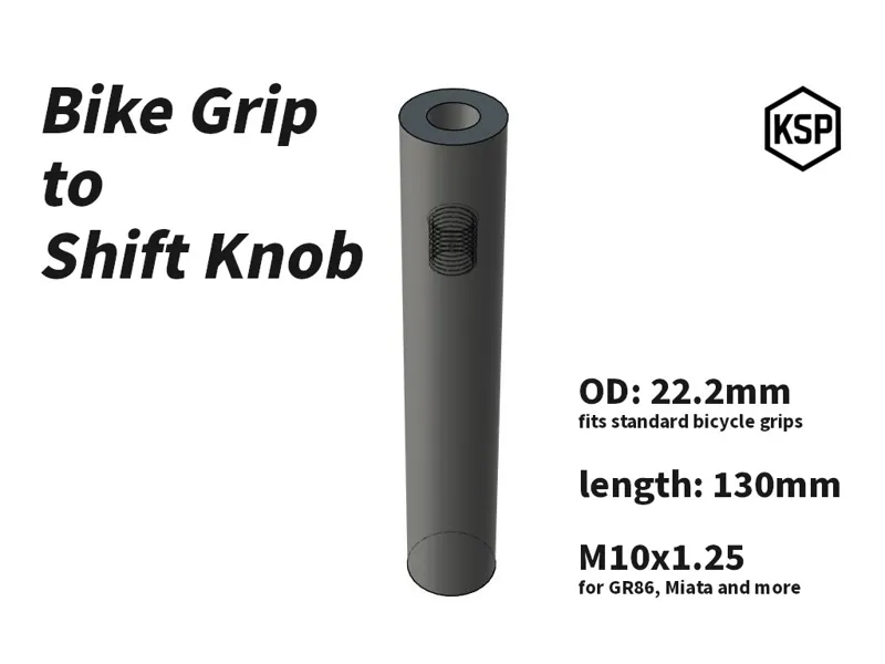 Bike Grip to Shift Knob M10x1.25  by KSP 