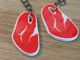 Portachiavi Bistecca 3D x Veri Amanti della Carne!