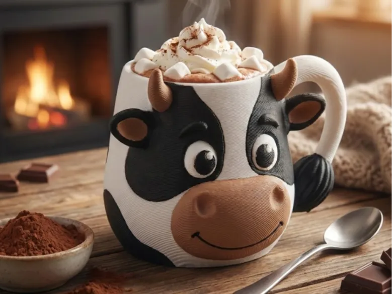 Cute Cartoon Cow Mug