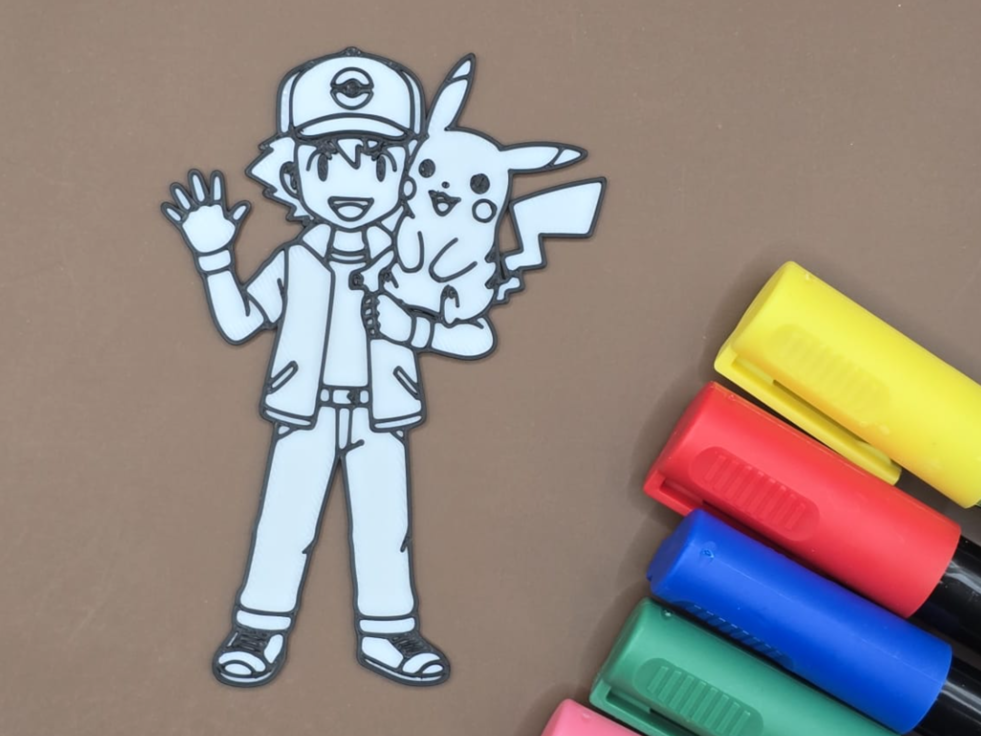 Ash & Pikachu Coloring Panel