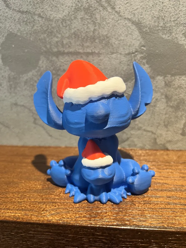 Stitch Christmas Edition - Free 3D Print Model - MakerWorld