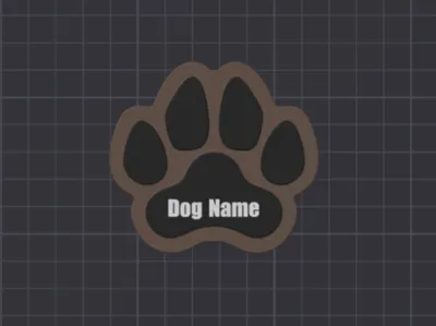 Dog Paw Name Tag – No AMS Needed! 