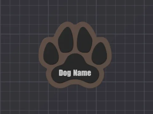 Dog Paw Name Tag – No AMS Needed! 
