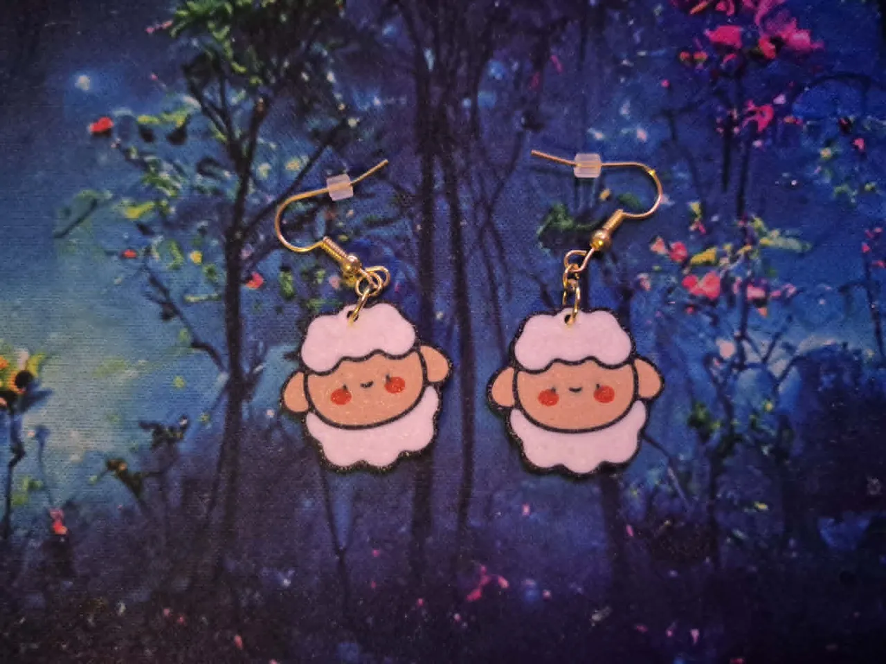 Lamb Earrings view 2