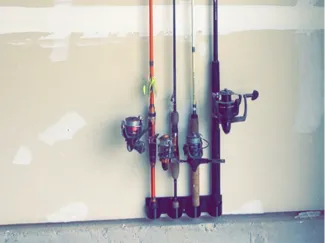 4-Rod Wall-Fishing Rod Holder