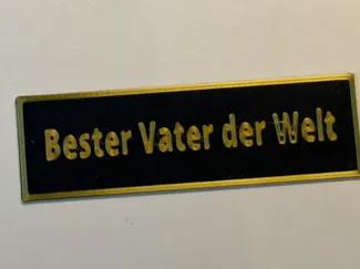 Bester Papa der Welt Schild für Pokal
