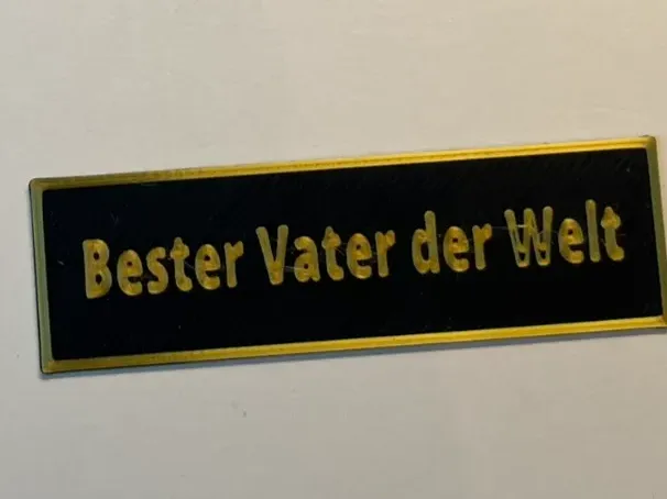 Bester Papa der Welt Schild für Pokal
