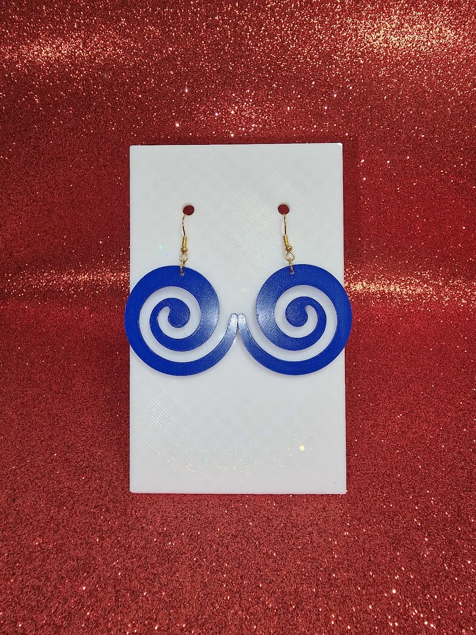 Spiral earrings view 2