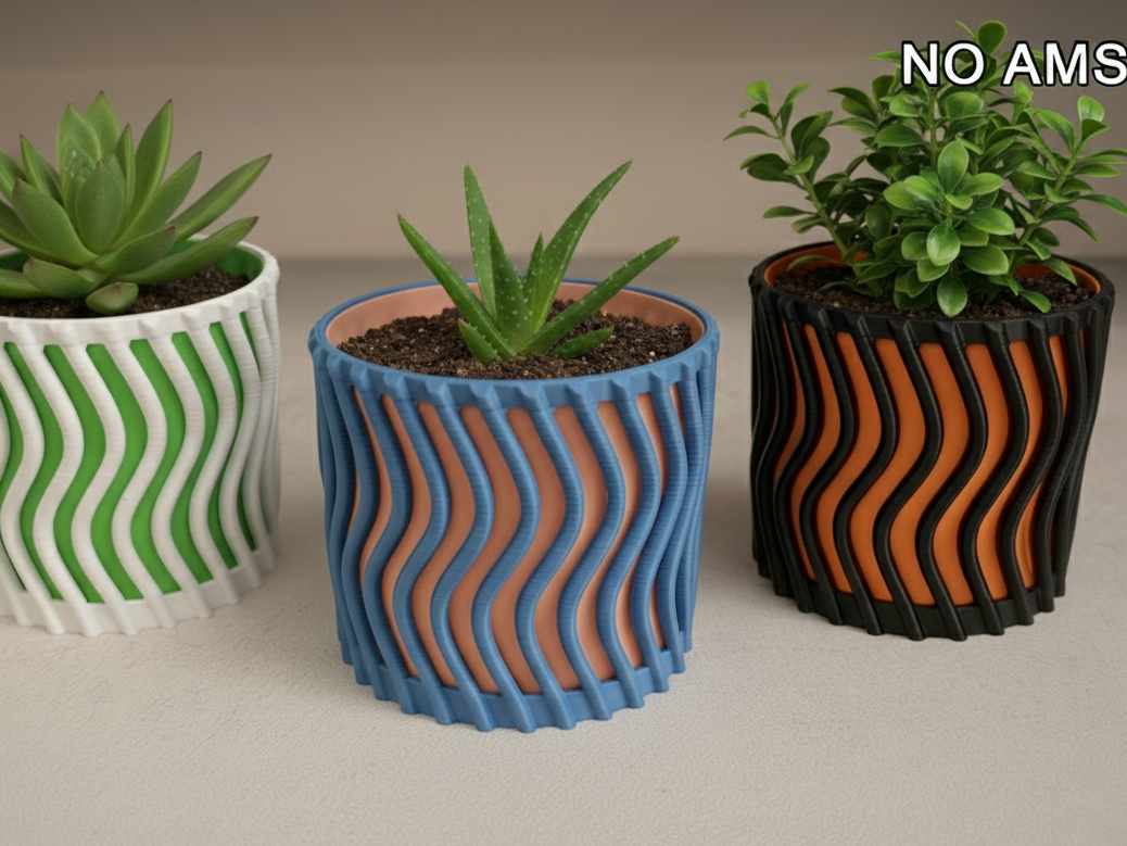 Spiral Dual-Color Planter – No AMS