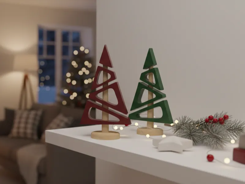 Minimalistic Christmas tree decor