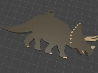 Triceratops keychain