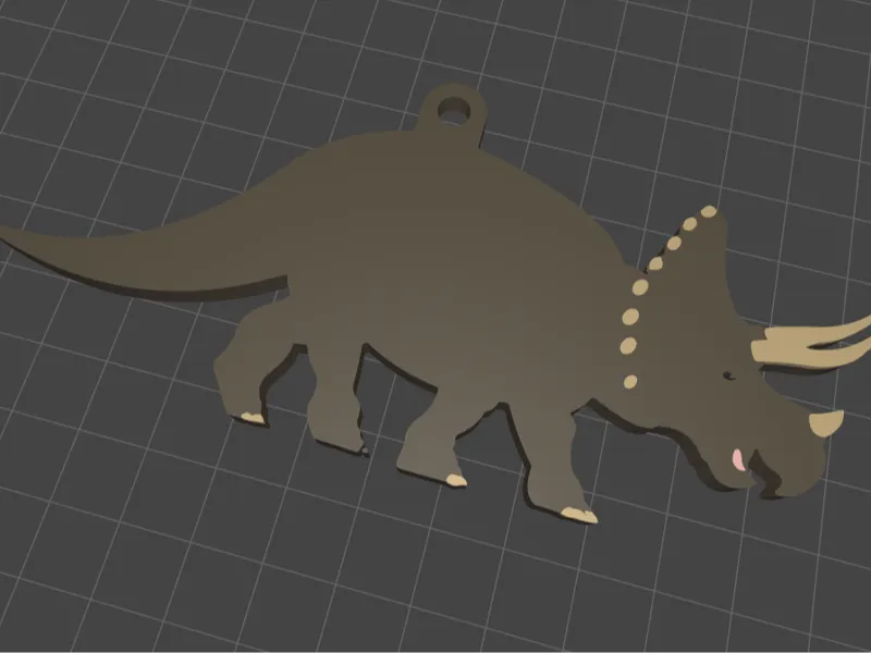 Triceratops keychain