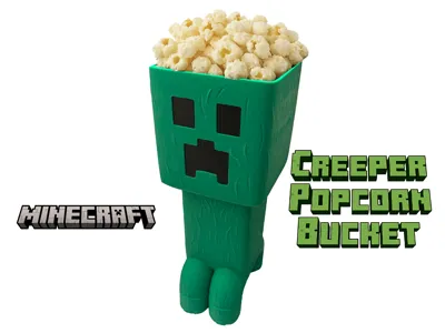 Minecraft Creeper Popcorn Bucket