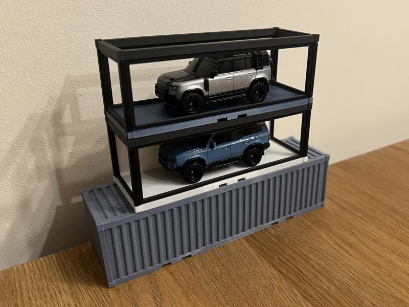 show frame 3/4 container 1/64 car diorama garage