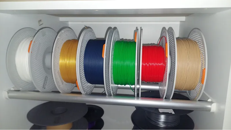 Aluminum bar filament rack