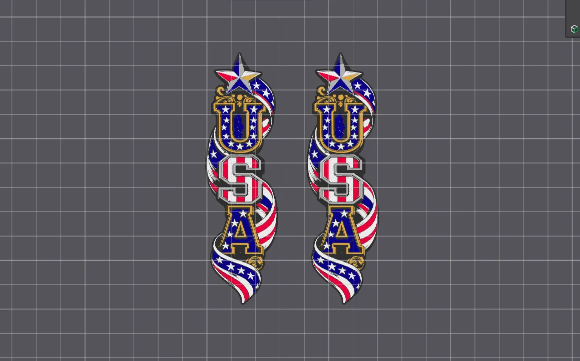 USA Flag Earrings or Keychain-Gaudy view 3