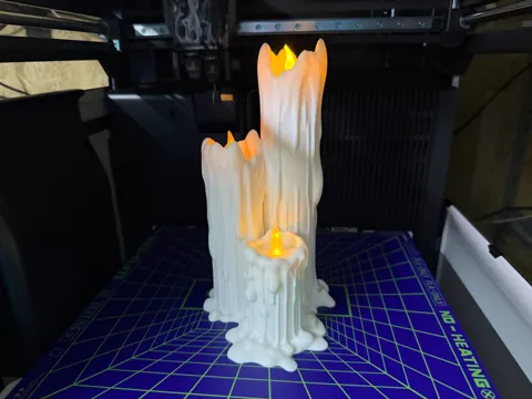Modelo para impresión 3D: Dekorative Kerze mit 3 Flammen LED Teelicht — referencia de MakerWorld