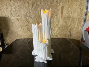 Modelo para impresión 3D: Dekorative Kerze mit 3 Flammen LED Teelicht — vista de referencia 4
