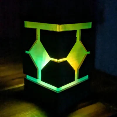 Modern Futuristic Tea Light Led Cube Art