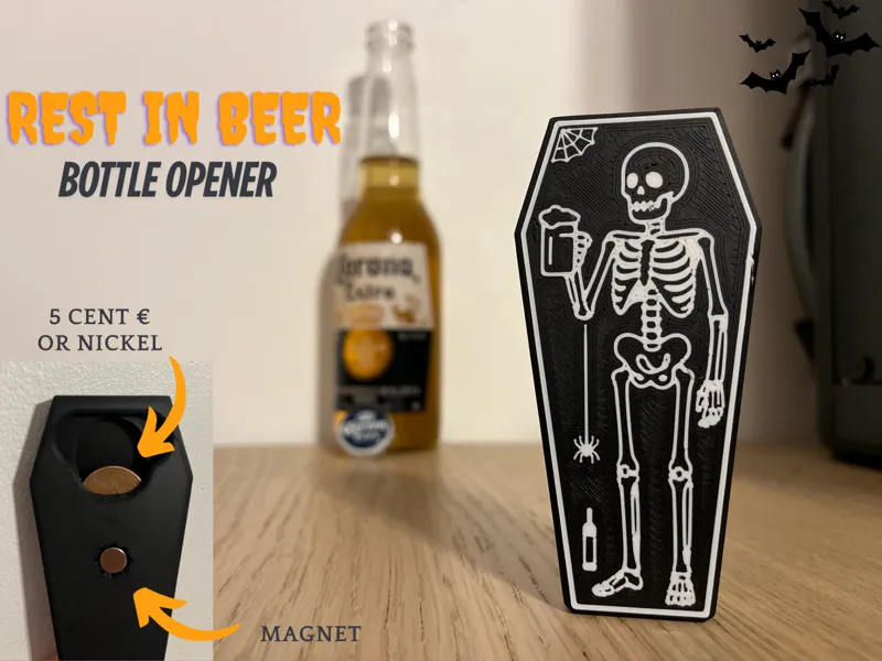 Rest in Beer - Bottle Opener for Halloween