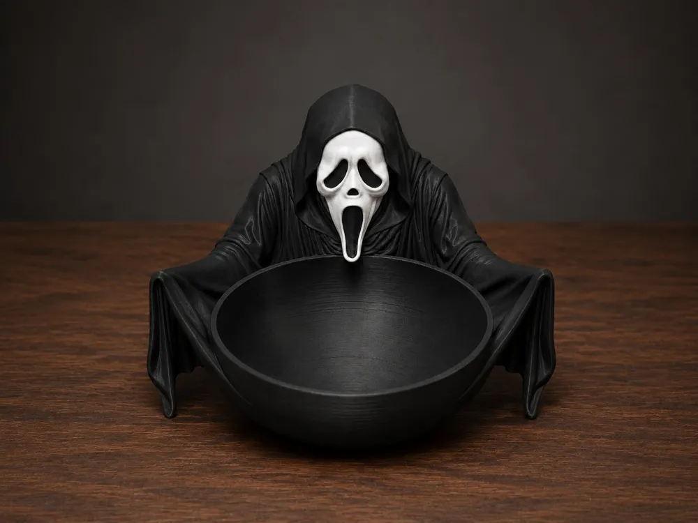 Adorno temático: Ghost Face Candy Bowl. Referencia del modelo original.