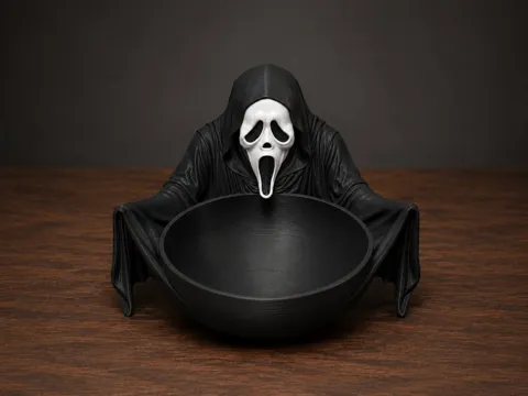 Adorno temático: Ghost Face Candy Bowl — referencia de MakerWorld