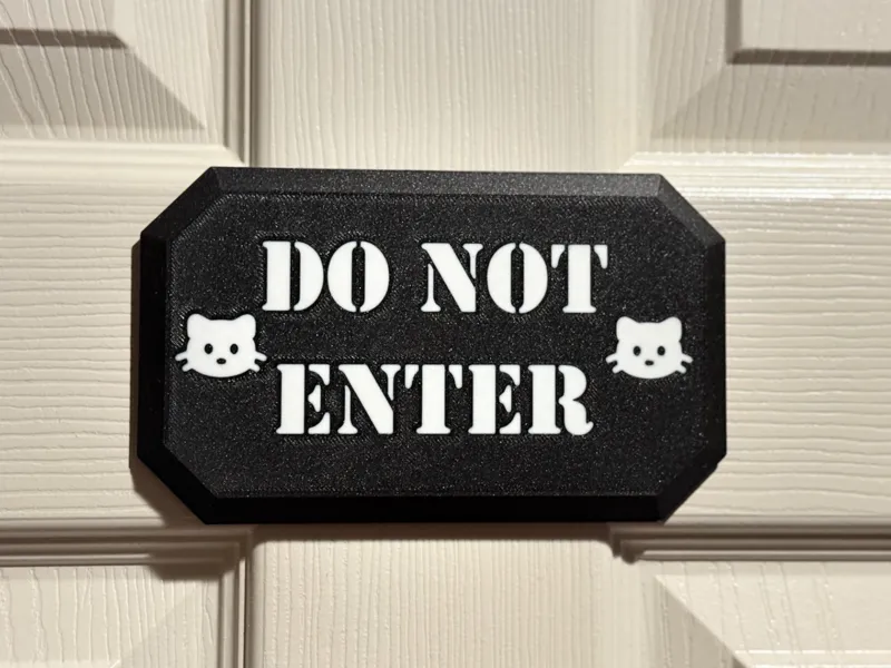 Cat/Dog DO NOT ENTER Sign for Parties