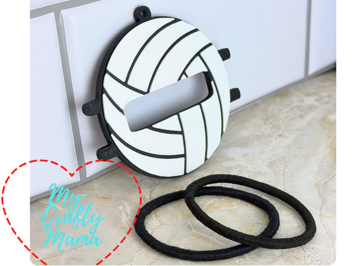 Volleyball hairband keychain 3D model