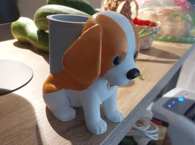 Cute dog pot