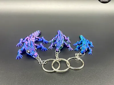 Baby Bull Dragon Keychain - Flexi - Print in Place