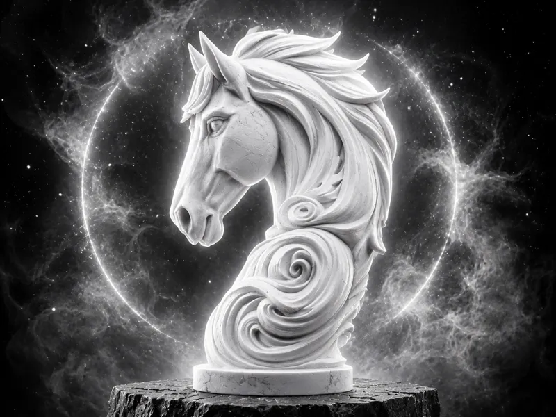 Elegant Horse Bust Sculpture