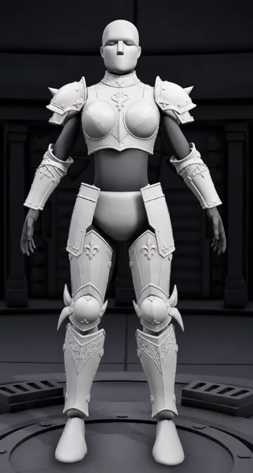 Tapa o cubierta: Modelo de Armadura Femenina V1 - Set Completo — vista de referencia 3