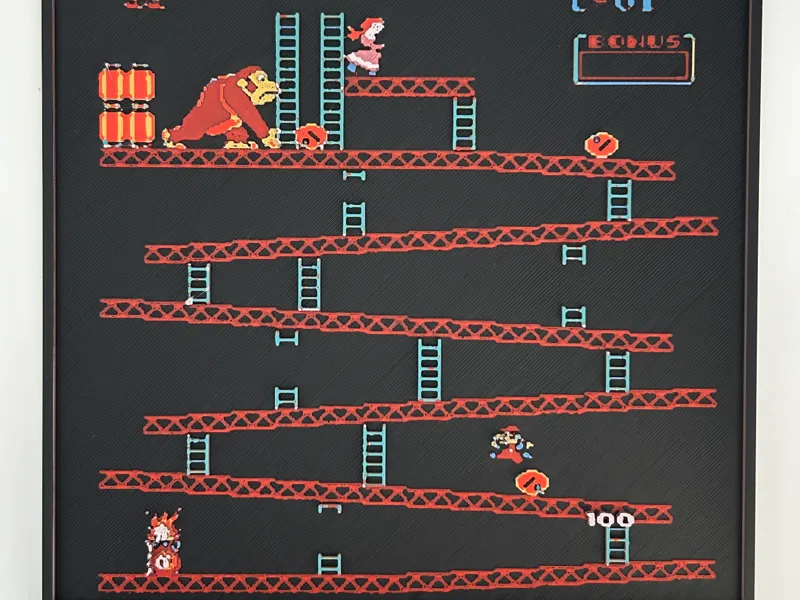 Donkey Kong Level 1 HueForge
