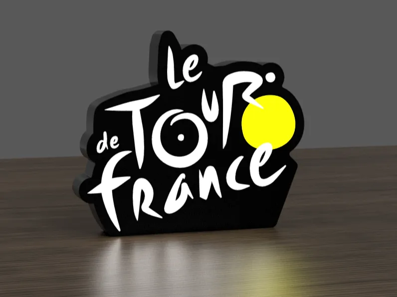 Tour de France logo lightbox LED lamp