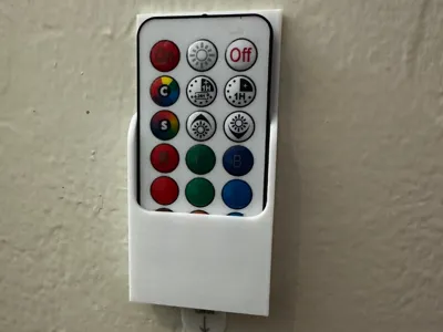LED bulb wall remote holder
