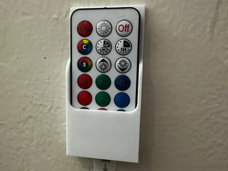 LED bulb wall remote holder