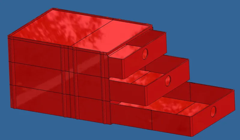 Modular Storage box for DIN A4 sheets - Stackable