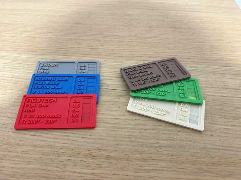 Filament Sample Card – Transparency Test